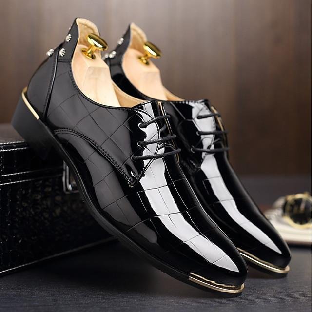 Men's Formal Shoes TPU Fall / Winter Wedding Shoes Black / Navy Blue / Red / Dress Shoes / EU42-Corachic