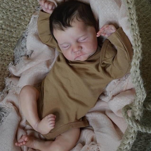  20"Lifelike Sleeping Carefree Reborn Boy Fred With Heartbeat💖 & Sound🔊 - Reborndollsshop.com-Reborndollsshop®