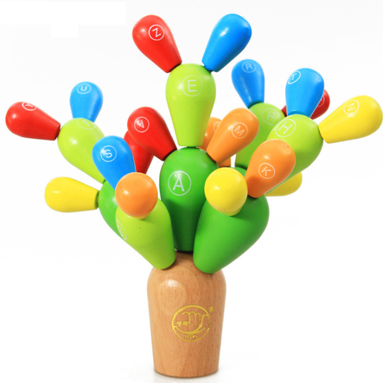 Montessori Wooden Cactus Puzzle Toy for Kids-Mayoulove