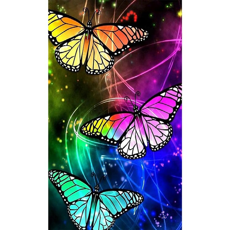 Butterfly - Full Round Drill Diamond Painting - 30x48cm(Canvas)