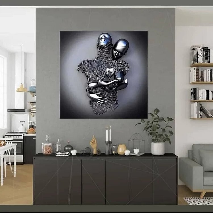Love Heart Gray-3D Art Wall - Sean - Codlins