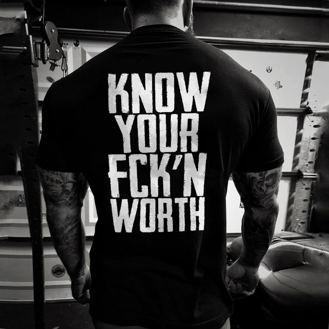 Livereid Know Your Fckn Worth Fitness T-shirt - Livereid