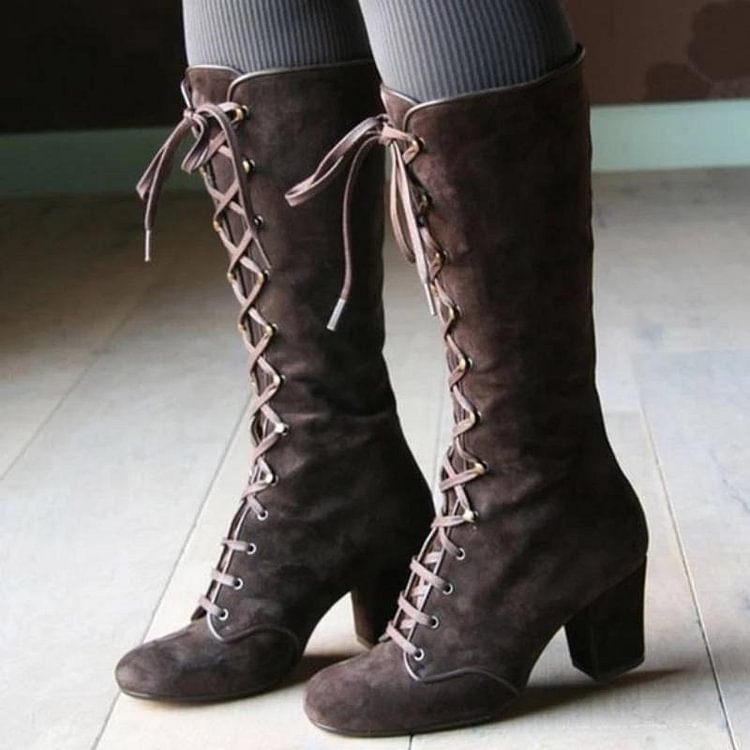 women fashion steampunk gothic vintage style retro punk boots