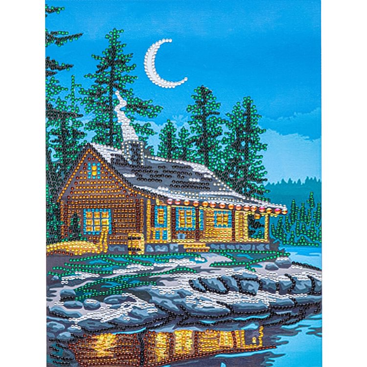 Lake House - Special Shaped Diamond Painting - 30*40CM