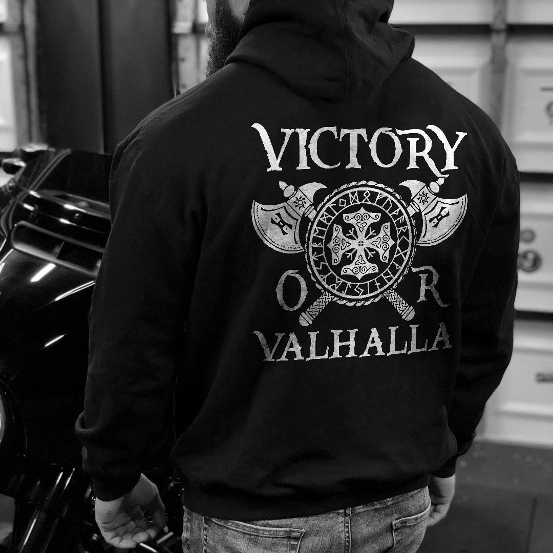 Livereid Victory Or Valhalla Men's Hoodie - Livereid