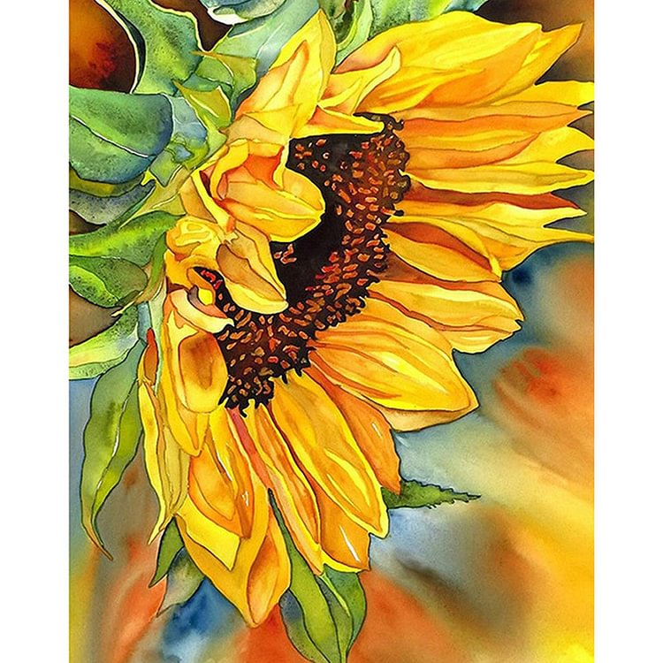 Sunflower - Round Drill Diamond Painting - 30*40CM
