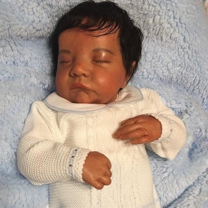20" Lifelike African American Reborn Girl Doll Hilary