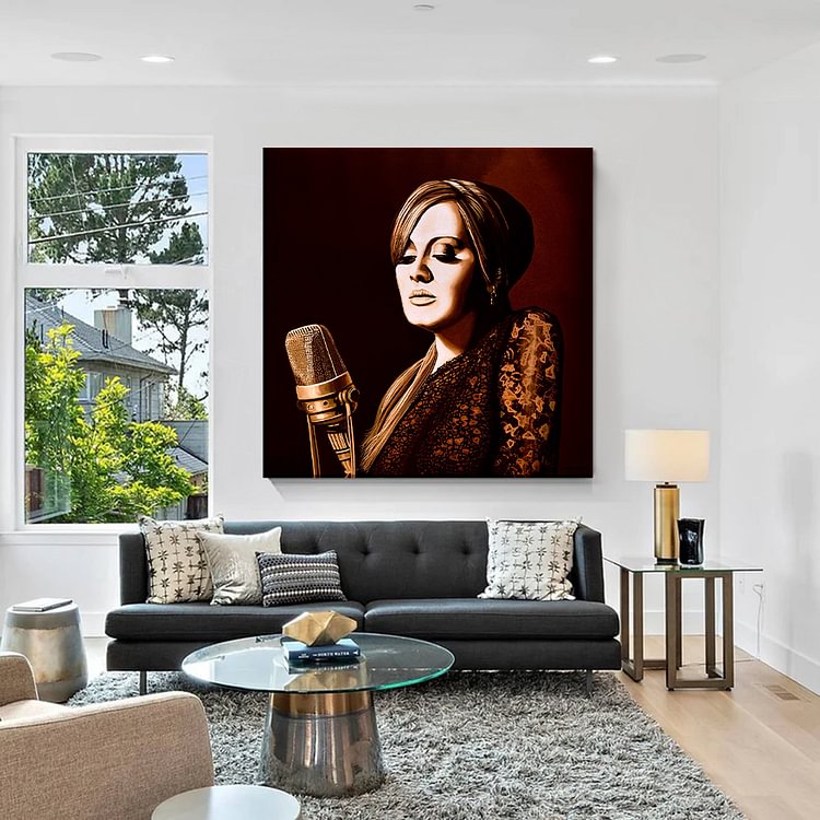 Adele Skyfall Gold Canvas Wall Art