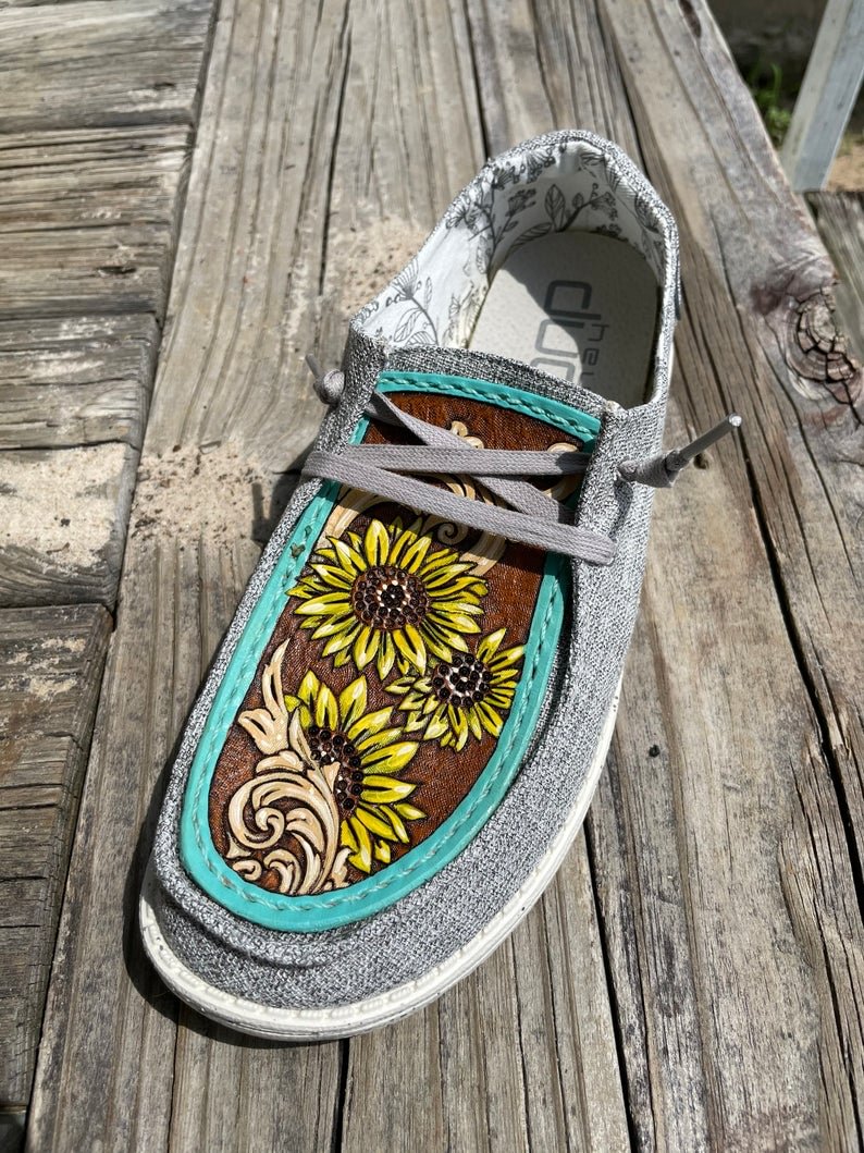 sunflower hey dudes leather