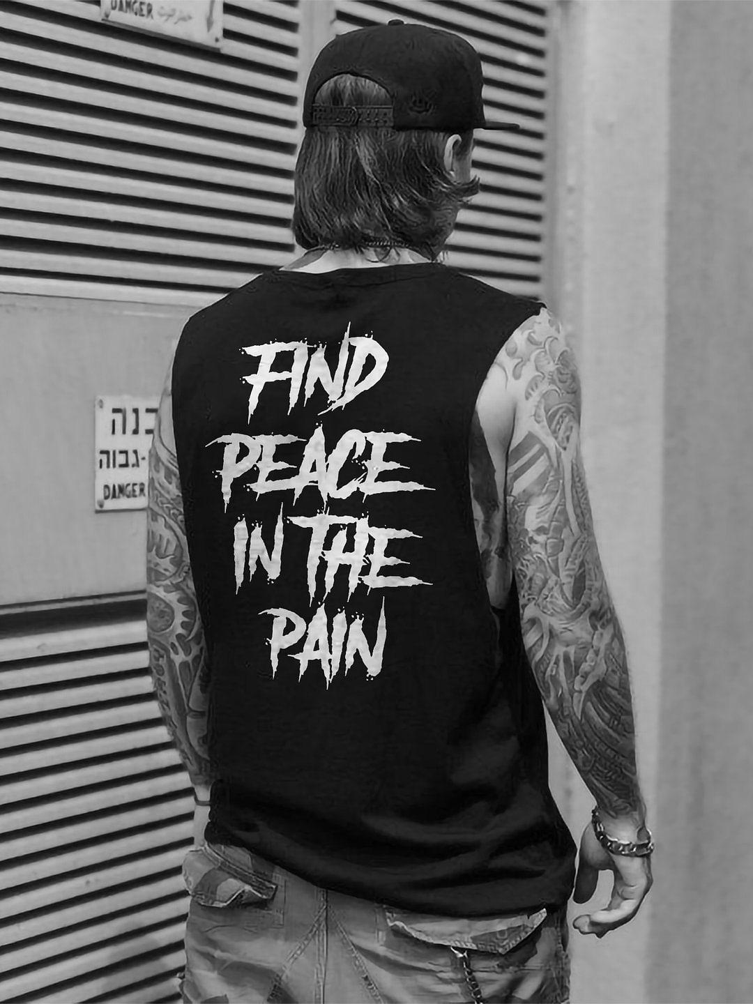 Find Peace In The Pain Printed Men's Vest - Krazyskull