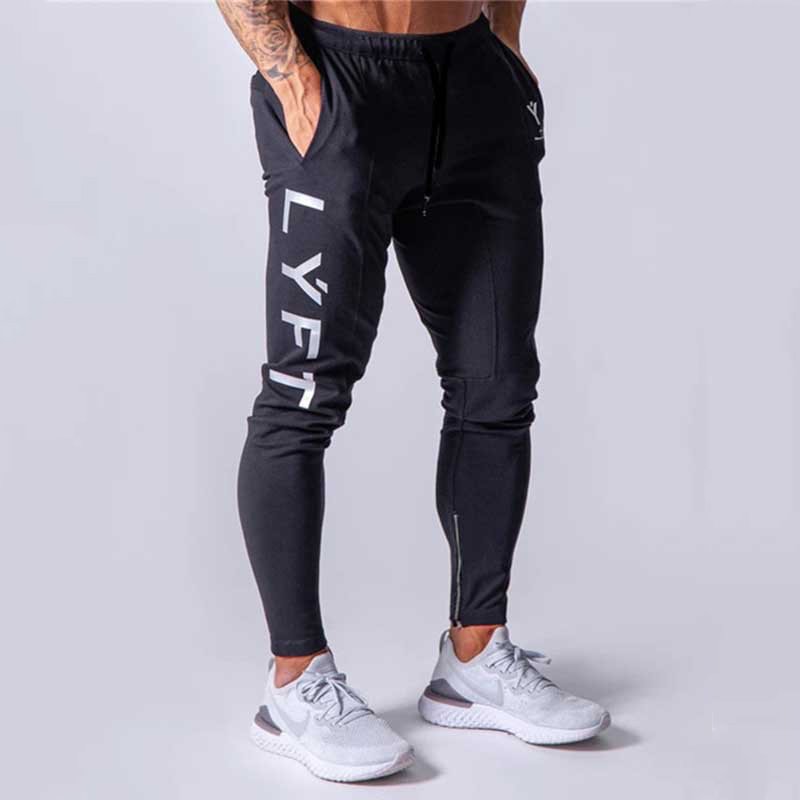 Bodybuilding spring and autumn men's sports pants new style men's running fitness trousers night running sports pants
