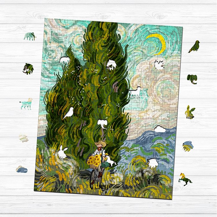 Van Gogh Spring Wooden Puzzle