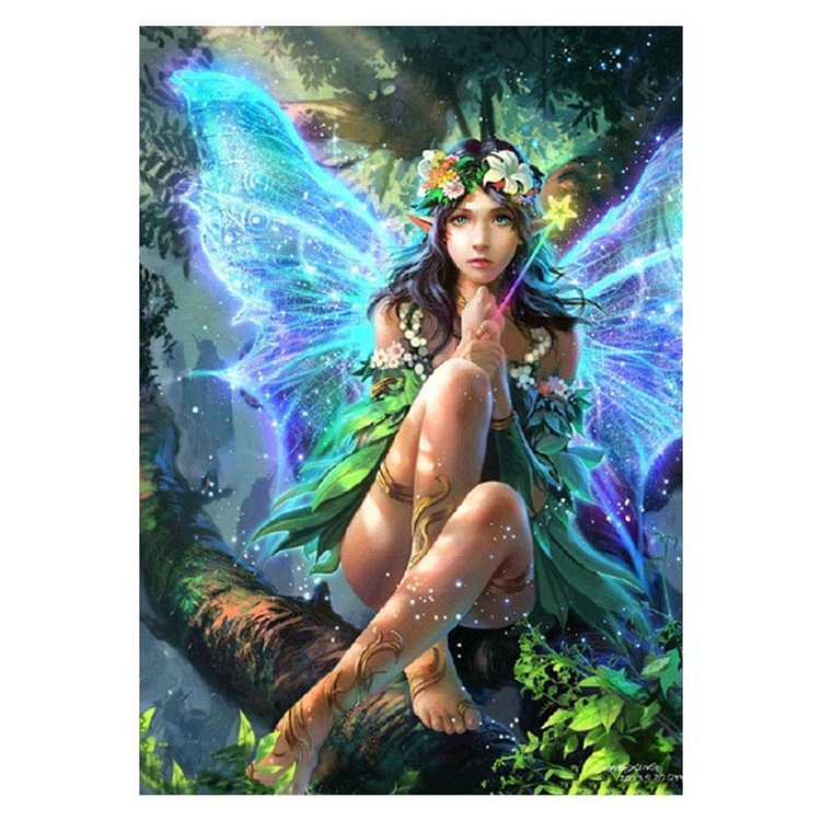 Wing Girl Embroid - Full Square Drill Diamond Painting - 30x40cm(Canvas)