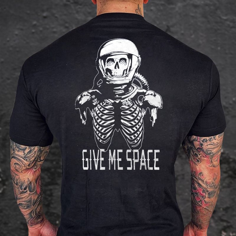 Livereid Give Me Space Printed Skeleton Men's T-shirt - Livereid