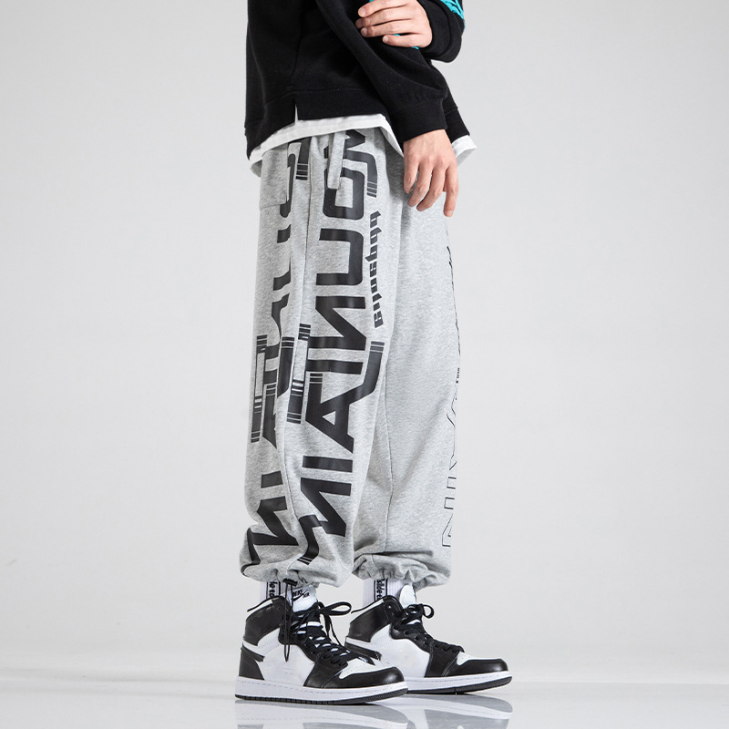 Unisex Men's Hip Hop Graffiti Letter Sports Trousers