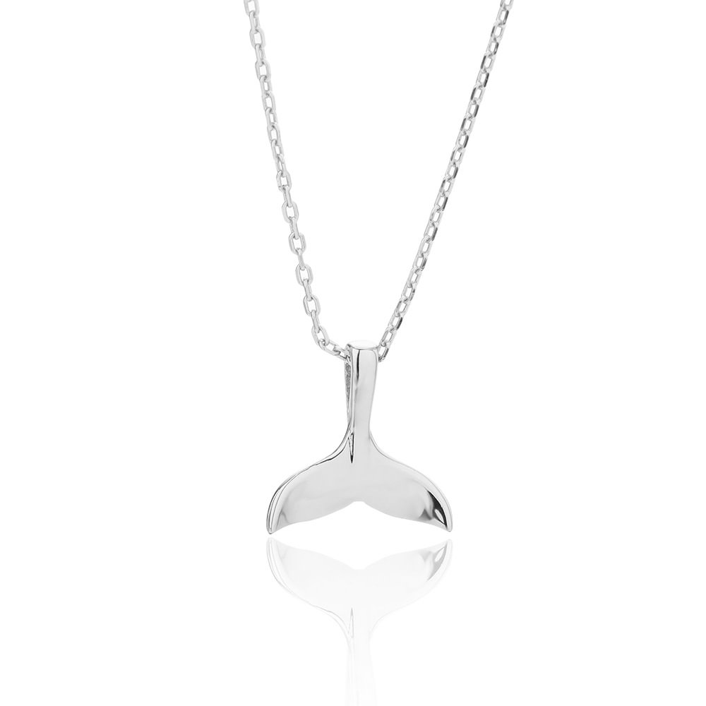 Fishtail Silver Pendant Necklace