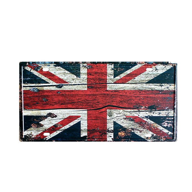 English Flag - Car Plate License Tin Signs/Wooden Signs - 30x15cm