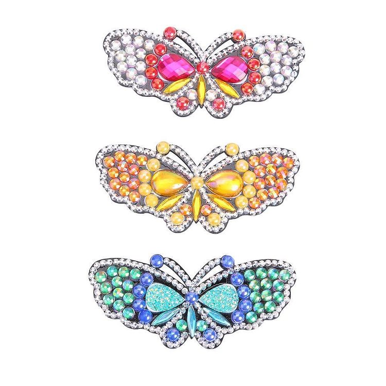 3PCS-Butterfly-Diamond Hair Clip