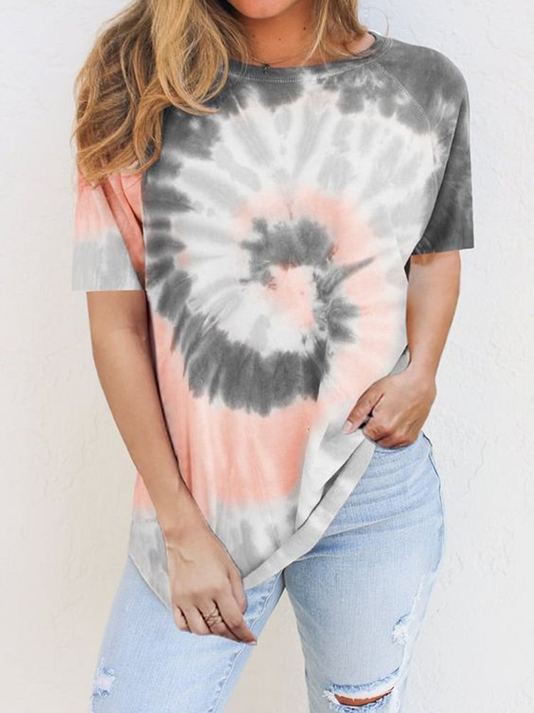 Women's Casual Short Sleeve Tie-Dyed T-Shirt