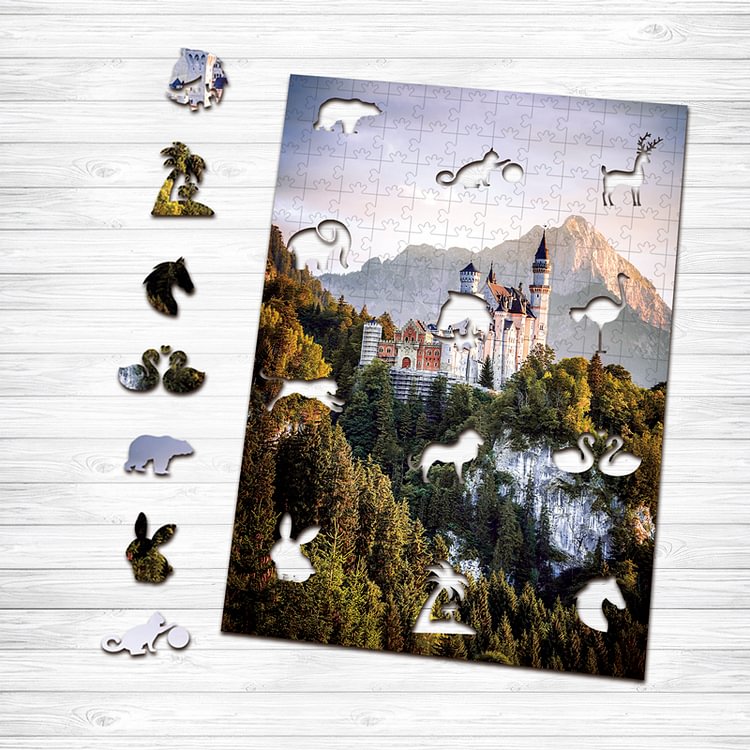 Neuschwanstein Castle Wooden Jigsaw Puzzle