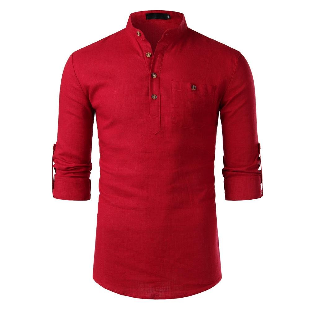 Lapel Neck Button Casual Solid Color Shirt-Corachic