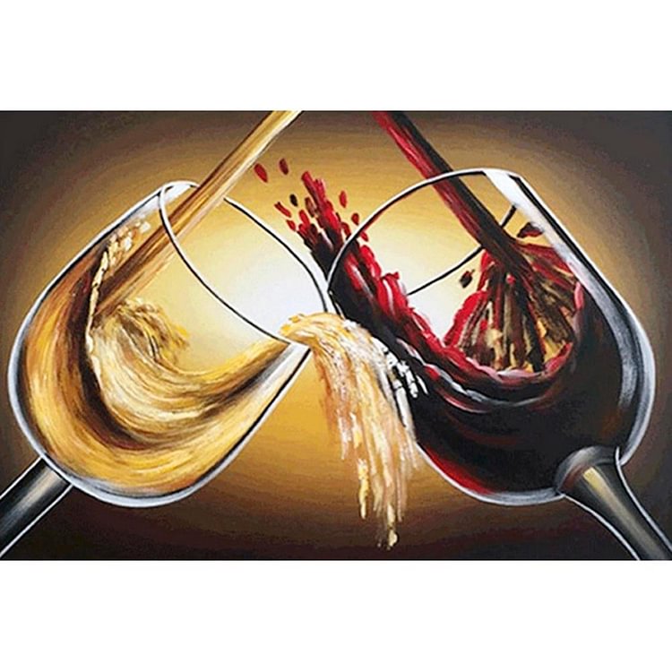 Wine Glass - Round Drill Diamond Painting - 40*30CM