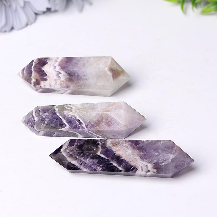Dream Amethyst Double Point Towers Points Bulk Chevron-Amethyst Crystal wholesale suppliers