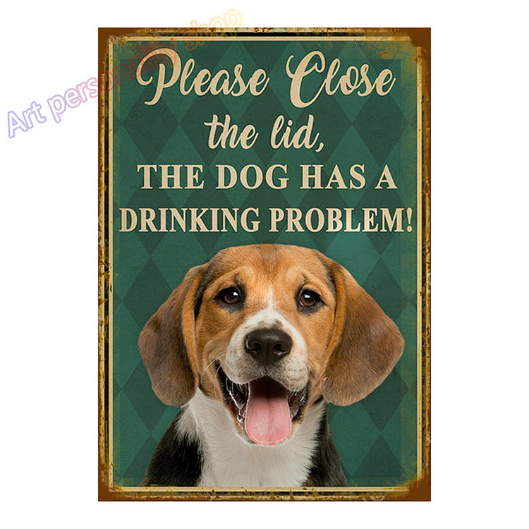 Beagle Dog - Vintage Tin Signs