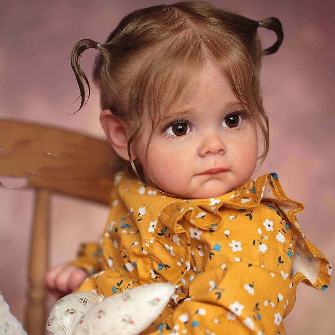 [Heartbeat Dolls]15'' Reborn Toddler Girl Evelyn,Real Lifelike Soft Weighted Body Reborn Doll Set,Gift for Kids