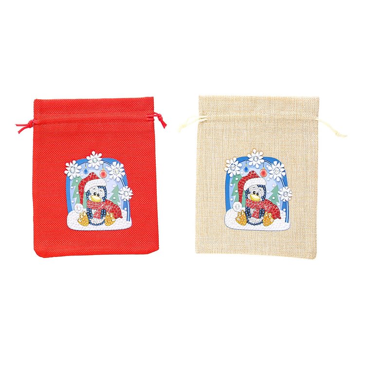 Mosaic Handmade Drawstring Christmas Candy Bag DIY Diamond Painting Kit gbfke