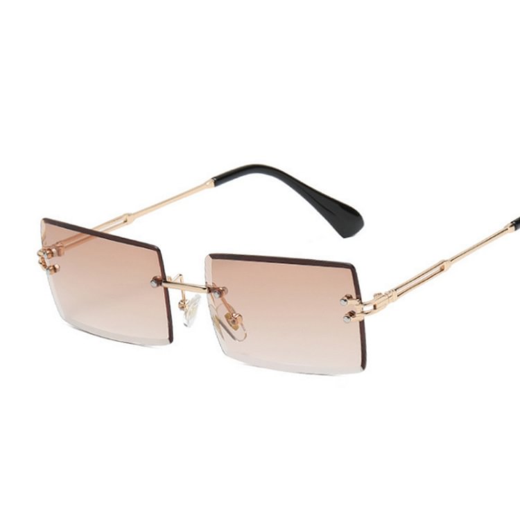 Square Rimless Gradients Sunglasses Women