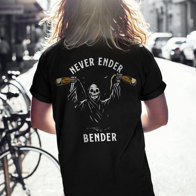 Cloeinc NEVER ENDER BENDER printed T-shirt designer - Cloeinc