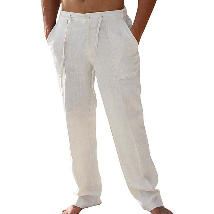 BrosWear Men'S Solid Color Loose Comfortable Casual Pants