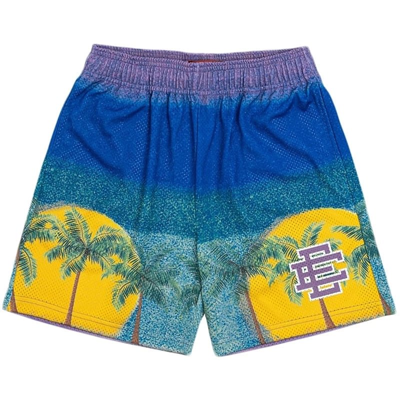 Mens Basic Casual Beach Mesh Shorts