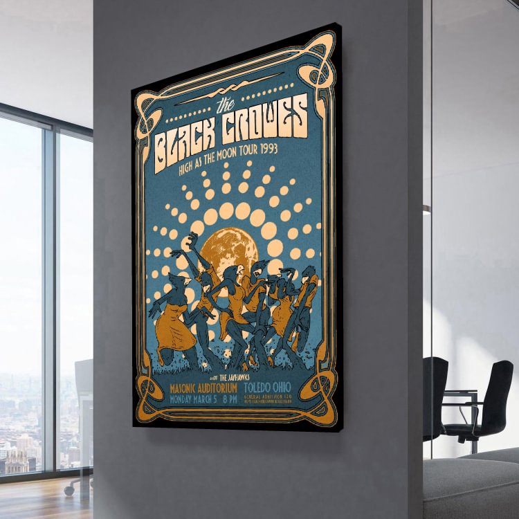 The Black Crowes High As The Moon Tour 1993 Canvas Wall Art