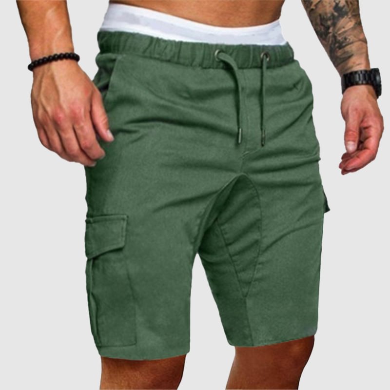 Tiboyz Men's Fashion Loose Thin Belt Casual Sports Shorts