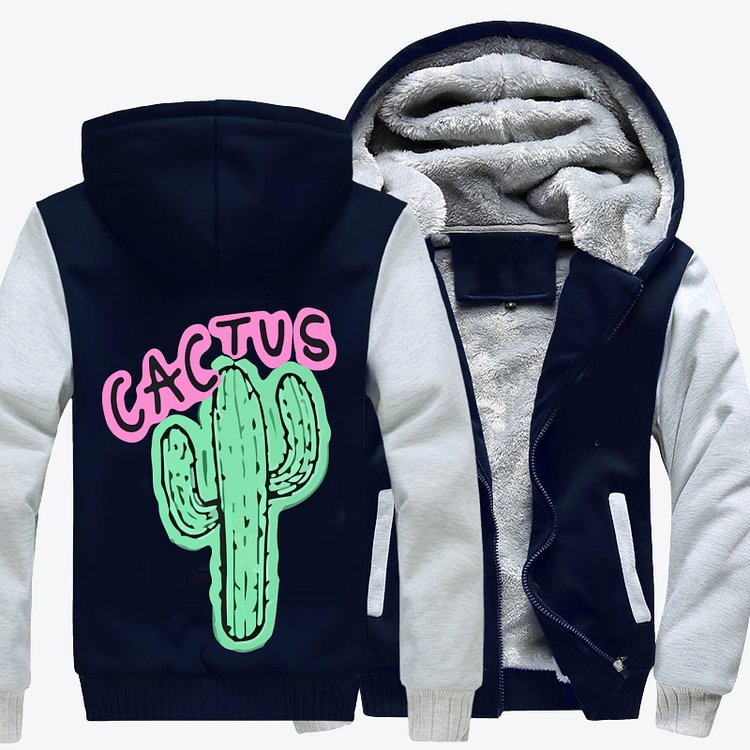 Hi I Am Cactus, Cactus Fleece Jacket