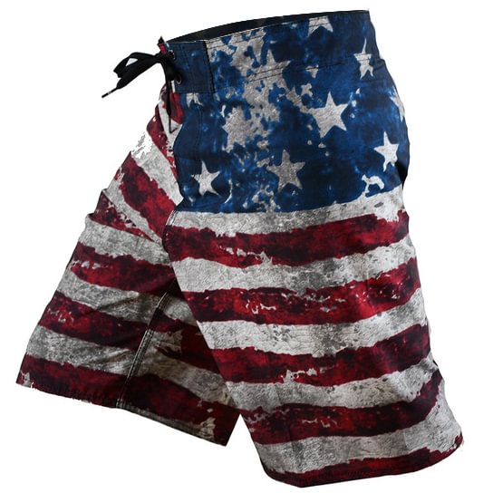 Mens American flag Quick-drying board shorts / [viawink] /