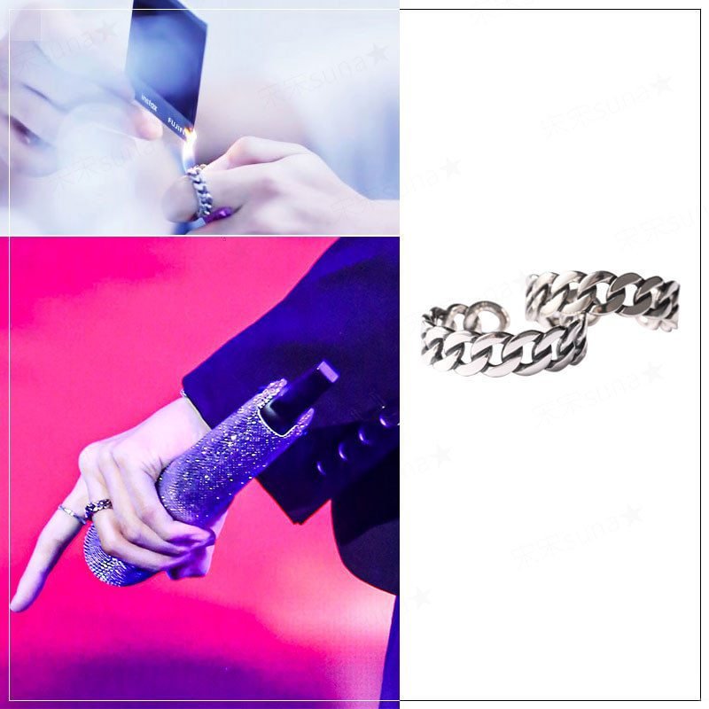 방탄소년단 JIMIN J-HOPE Sterling Silver Braided Ring