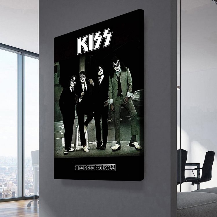 Kiss Dressed to Kill Album Cover Canvas Wall Art
