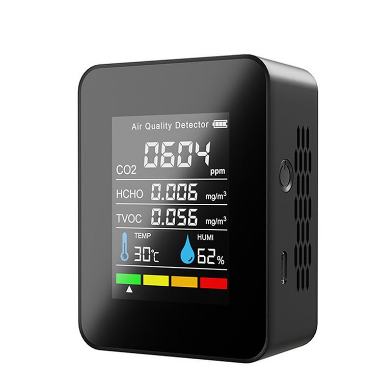 5 in 1 Semiconductor Carbon Dioxide Gas Detector CO2 TVOC Air Quality Meter