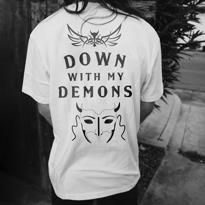 Cloeinc Demons mask print men's t-shirt designer - Cloeinc