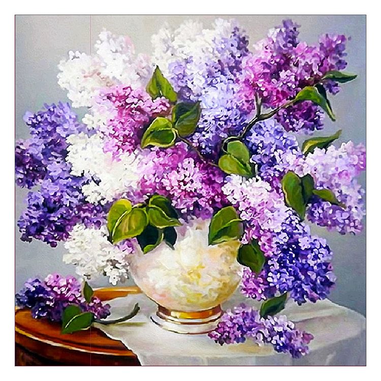(Counted/Stamped)Flowers - 3 Strands Cross Stitch 50*50CM
