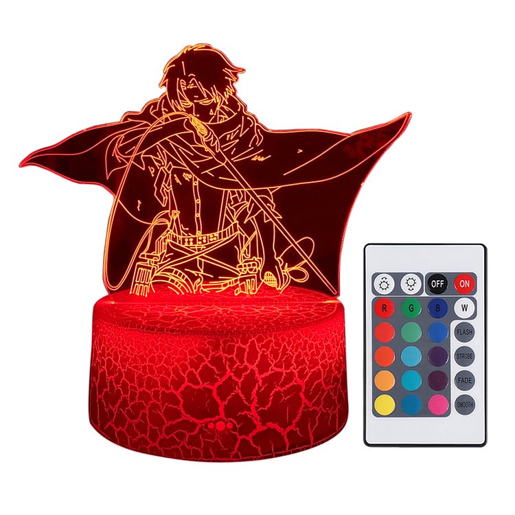 3D LED Acrylic Lamp Colorful Anime Figure Touch Remote Control Table Light