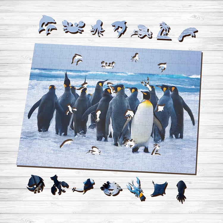 Antarctic Penguins Wooden Jigsaw Puzzle