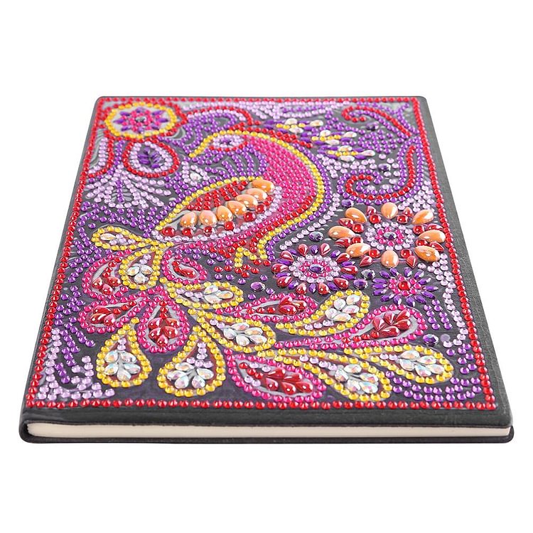 Peafowl-DIY Creative Diamond 50 Pages A5 Notebook