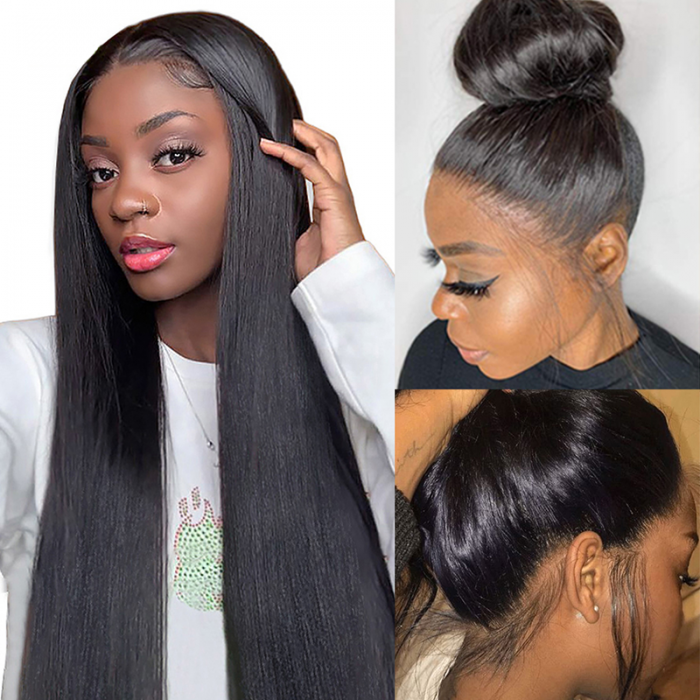 💝 Soft & Manageable  💝 Best Breathable Full & 360 Lace Wigs | Black Staight Hair Wigs | Natural & Face-fitting