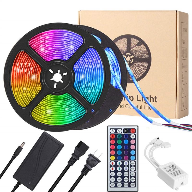 LED Strip Lights 32.8 Feet RGB Waterproof Flexible Self-Adhesive LED Light Strips for Room Color Changing Neon Mood Rope Lights、、sdecorshop