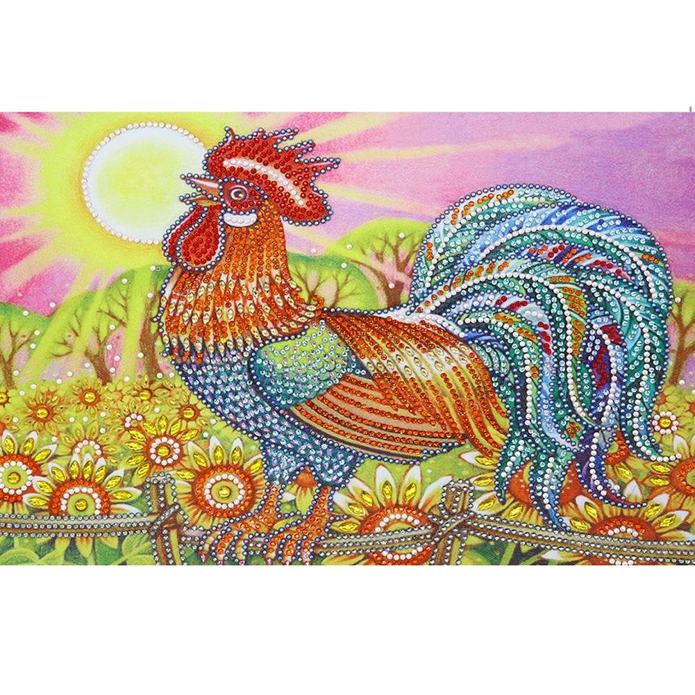 Partial Special Shaped Diamond Painting Rooster Cock  Chicken