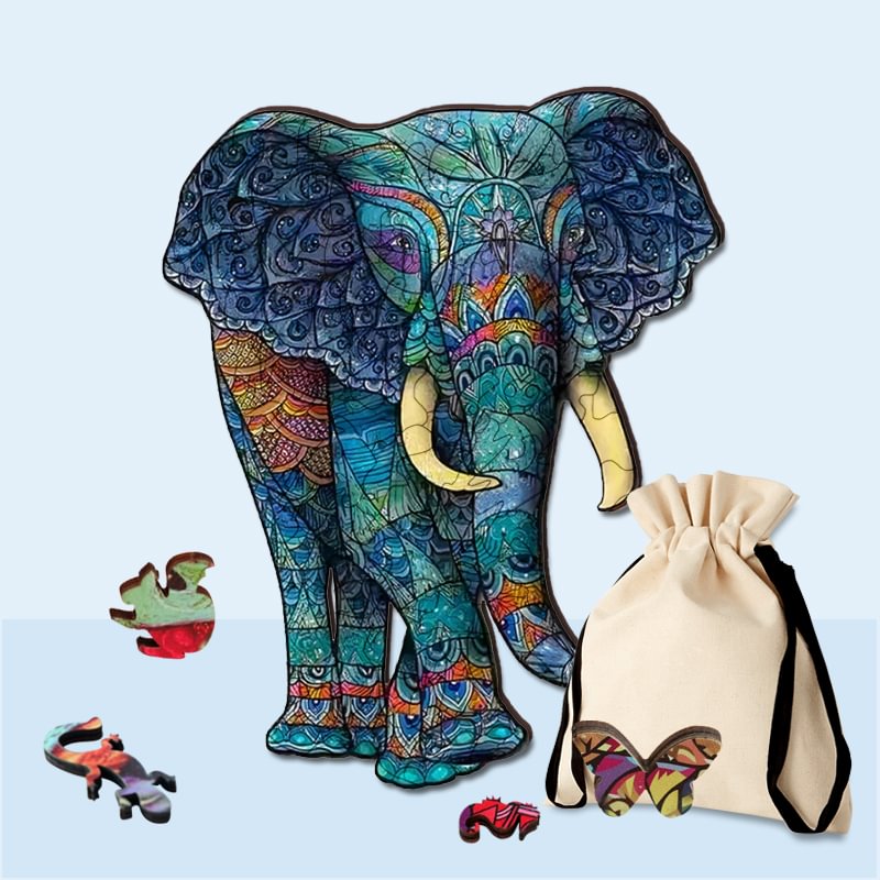Blue elephant Jigsaw Puzzle-Ainnpuzzle